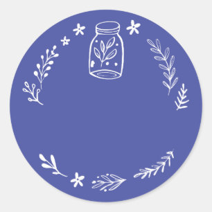 Étiquette autocollante vierge pour pot / épice
