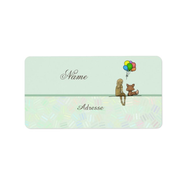 Étiquette Autocollants d'adresse pour ballon (Devant)