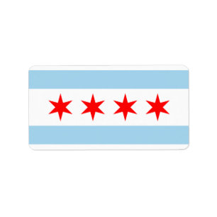 ÉTIQUETTE AUTOCOLLANTS DE DRAPEAU DE CHICAGO !