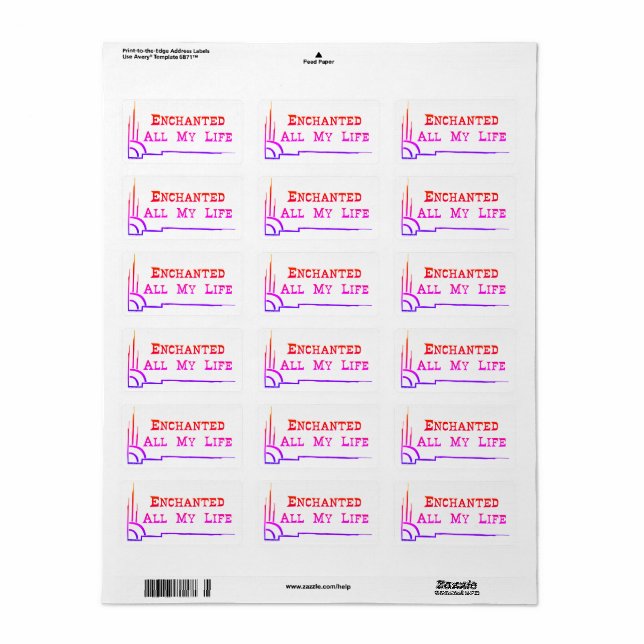 Étiquette autocollants de taille d'étiquette d'adresse e.a.m (Feuille entière)