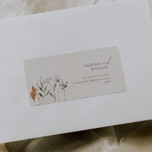 Étiquette Automne Boho   Mariage beige RSVP Adresse de retou