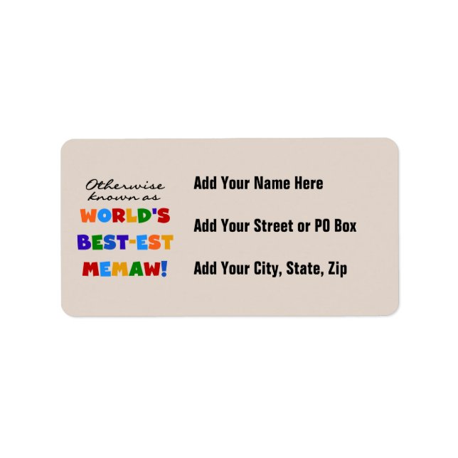 Étiquette Autrement connu comme T-shirts de Meilleur-est (Devant)