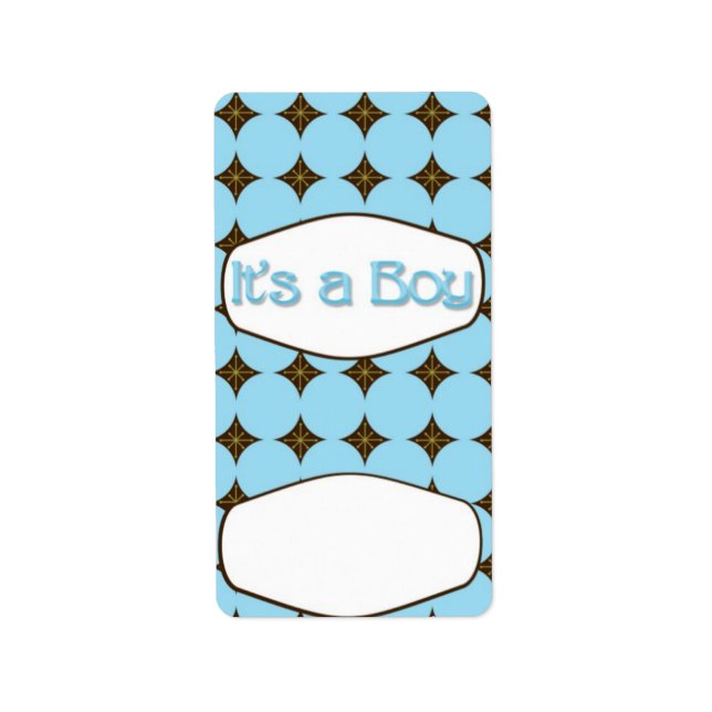 Étiquette Baby Blue Boy Hersheys Miniature Barre de bonbons (Devant)
