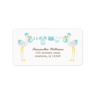 Étiquette Baby shower de livraison spéciale pour garçon