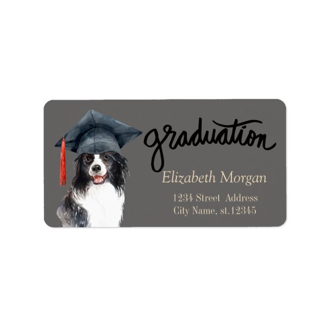 Étiquette Bac de graduation de chien (Devant)