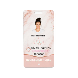 Étiquette Badge d'identification de cardiologie RN en marbre