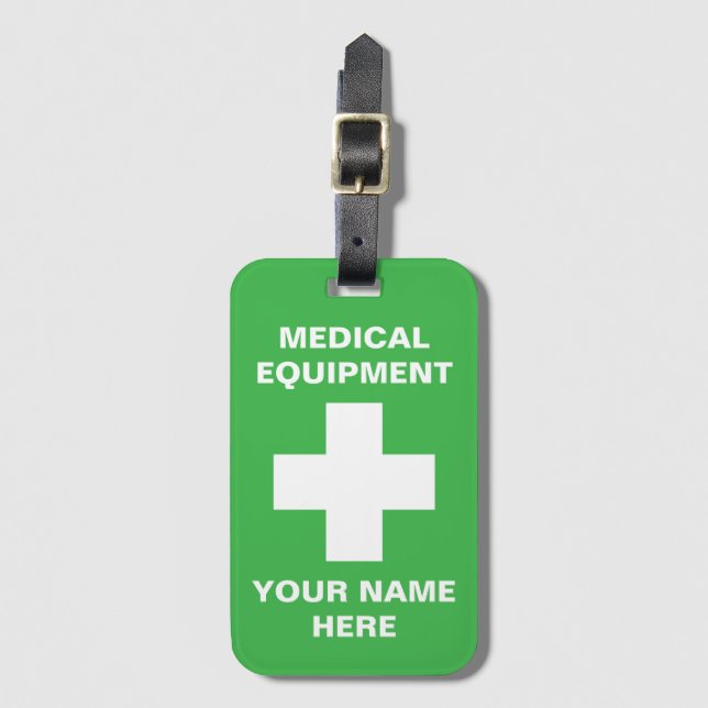 Étiquette bagage pour équipement Médicale professi (Devant Vertical)