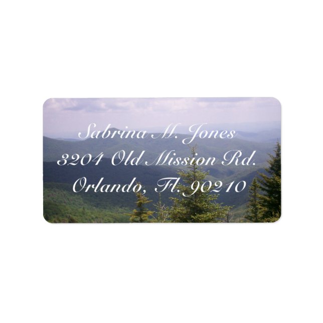 Étiquette Balade en moto Blue Ridge (Devant)