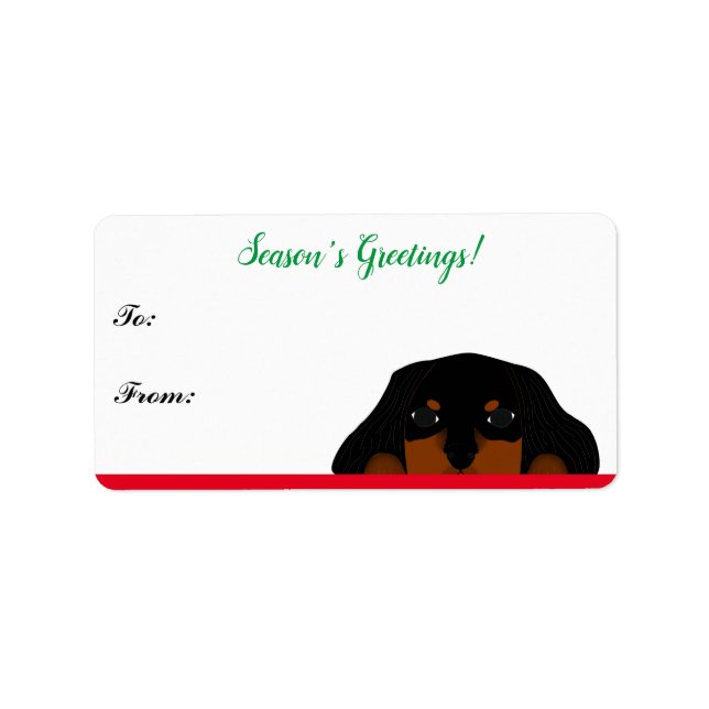 Étiquette Balise cadeau de Noël Cavalier King Charles Spanie (Devant)