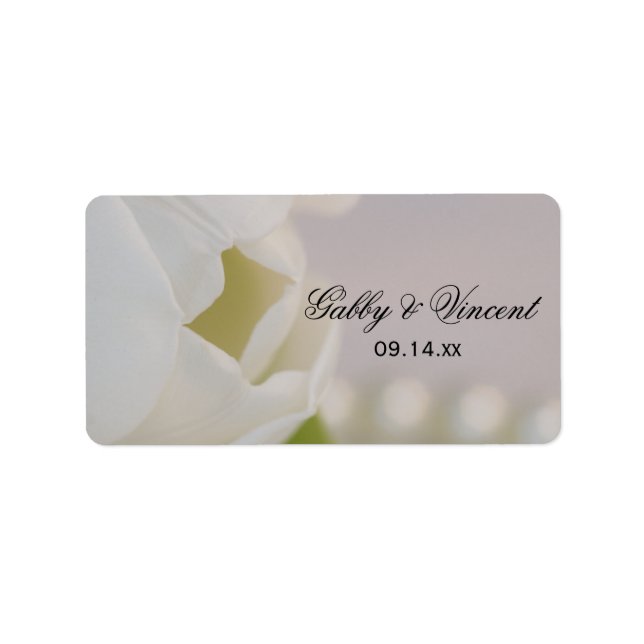 Étiquette Balise Favoris de mariage de printemps de la tulip (Devant)