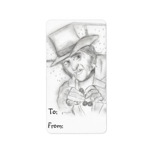Étiquette Balises Cadeau Scrooge