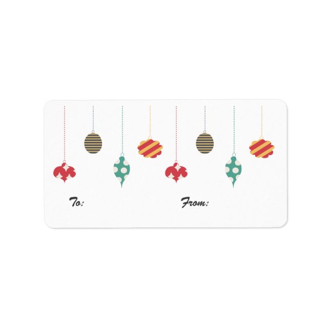 Étiquette Balises Cadeaux ornementaux (Devant)