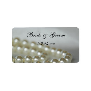 Étiquette Balises de mariage des perles blanches