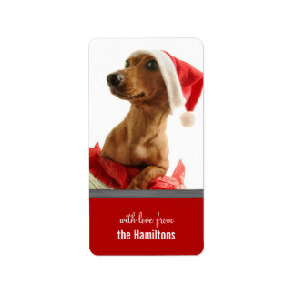 Étiquette Balises de Noël de marionnettes mignonnes pour les