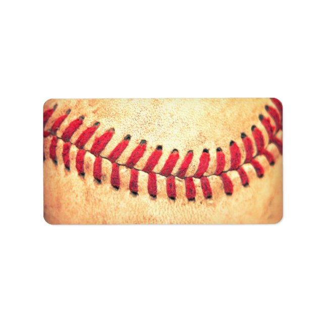 Étiquette balle de baseball vintage (Devant)
