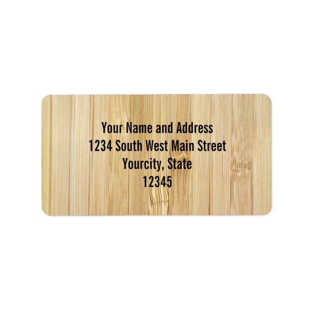 Étiquette Bambou (Devant)
