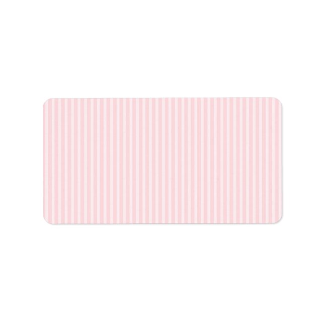 Étiquette Bandes De Bonbons Rose Pastel. (Devant)