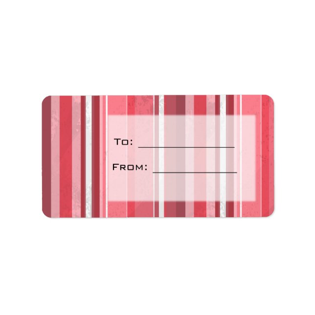 Étiquette Bandes roses de bonbons (Devant)