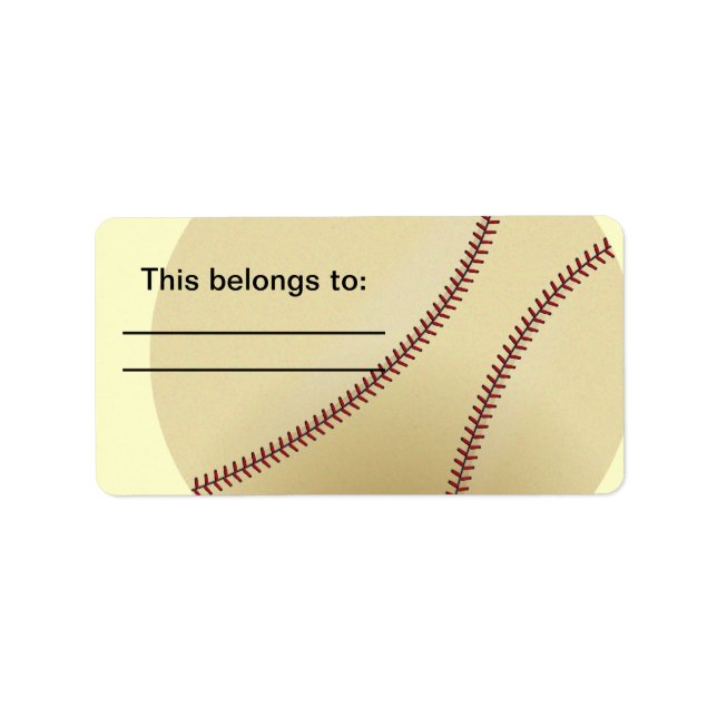Étiquette Baseball avec point rouge (Devant)