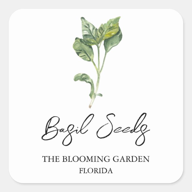 Étiquette Basil Seeds (Devant)