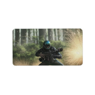 Étiquette Bataille de Paintball Forêt