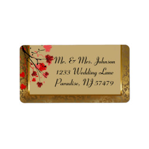 Étiquette Beau Vintage or Damask & Art Déco