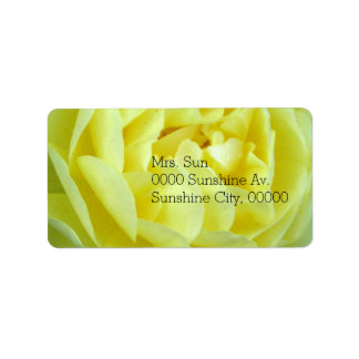 Étiquette Beautiful Yellow Rose