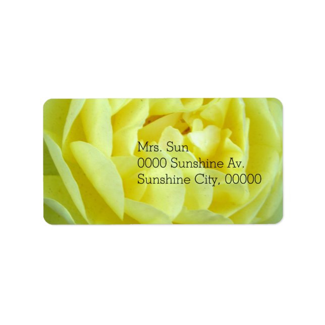 Étiquette Beautiful Yellow Rose (Devant)