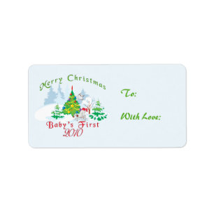 Étiquette Bébé's First Christmas Gift Tags