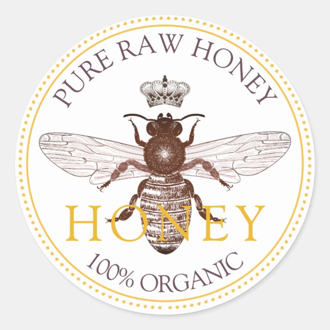Étiquette Bee Honey (Devant)