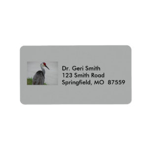 Étiquette Belle grue de Sandhill