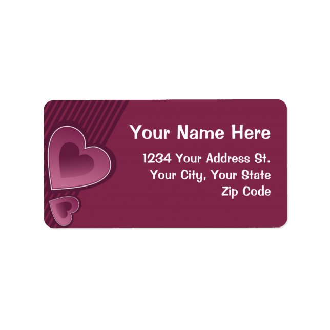 Étiquette Berry Hearts (Devant)