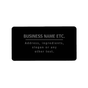 Étiquette Black & Grey Multi-Purpose