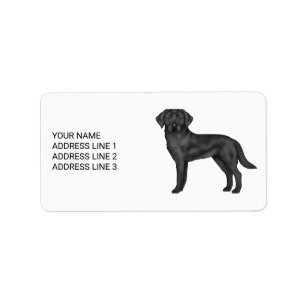 Étiquette Black Labrador Retriever Lab Chien Et Texte Person