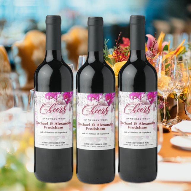 Étiquette blanc et rouge rose (Créateur téléchargé)