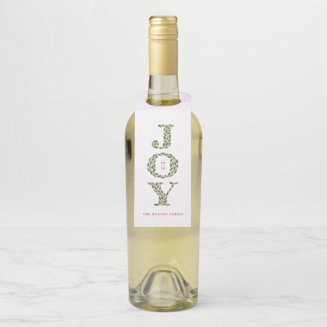Étiquette blanche de cintre de bouteille de (Sur bouteille)