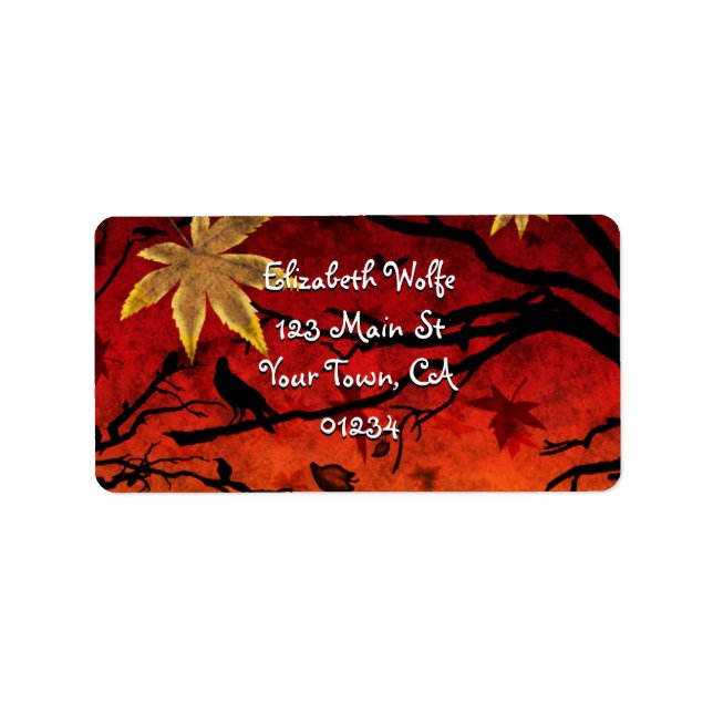 étiquette 'Blazing Autumn' (Devant)