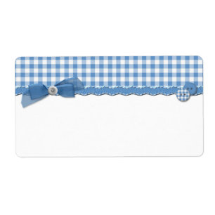 Étiquette bleu de guingan
