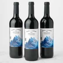 Étiquette bleu pour Mariage