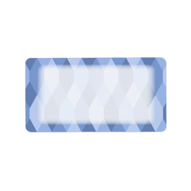 Étiquette Bleus Shades Rhombus Et Motif Hexagon (Devant)