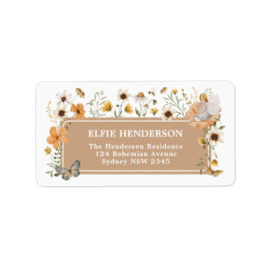 Étiquette Blonde Fairy Fleur sauvage Garden Adresse de retou