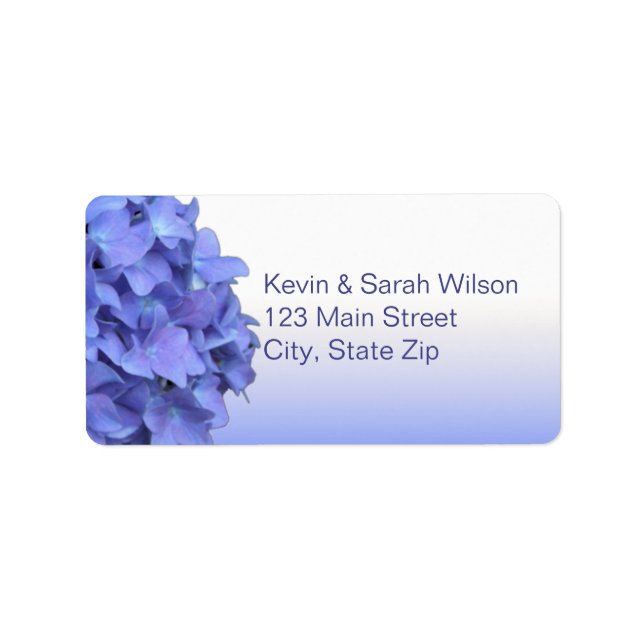 Étiquette Blue Hydrangea Address Labels (Devant)