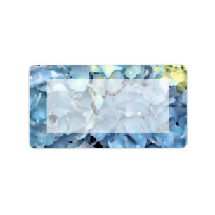 Étiquette Blue Hydrangea Floral