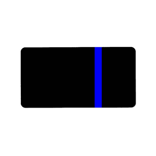 Étiquette Blue Line mince symbolique sur le noir (Devant)