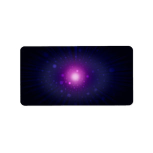 Étiquette Blue Purple Space Galaxy étoiles Abstrait