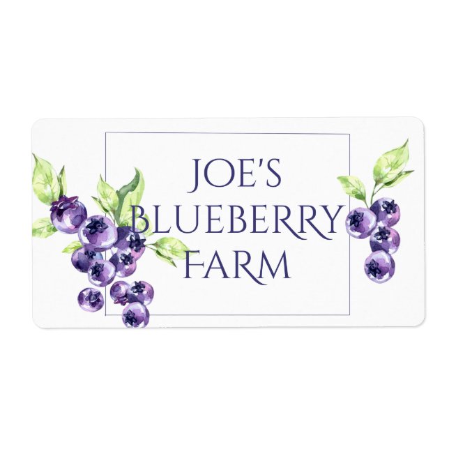 Étiquette Blueberry Jar (Devant)