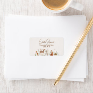 Étiquette Boho Woodland Animaux Forest Friends Baby shower