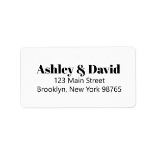 Étiquette Bold Dramatic Return Address Label