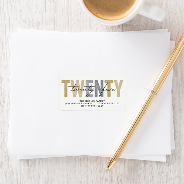 Étiquette Bold Twenty-Three 2023 Nouvelle année Adresse de r (En situation)