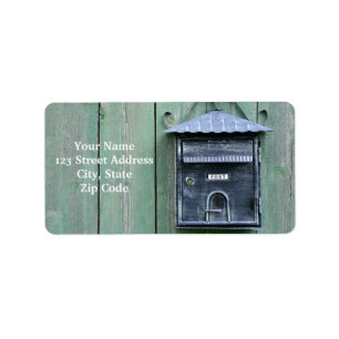 Étiquette Bonne traversée postale ! Boîte aux lettres.
